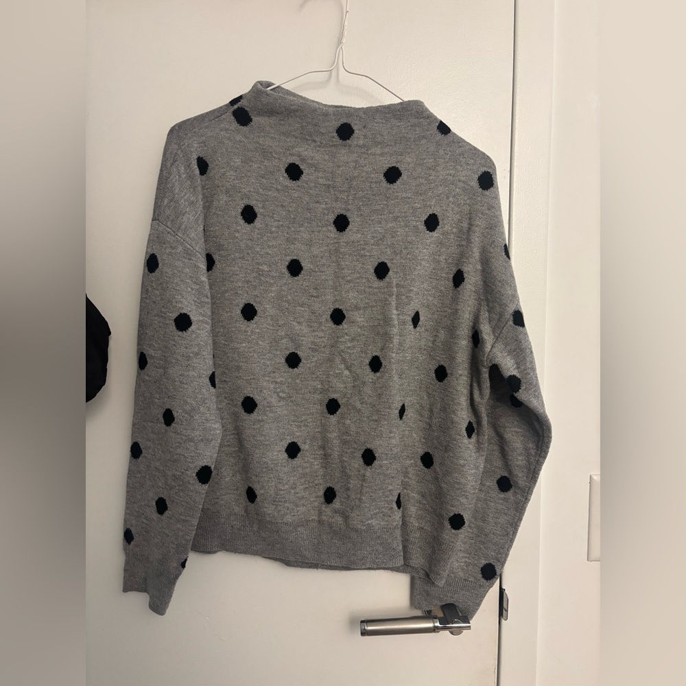 Gray Polka Dot Sweater